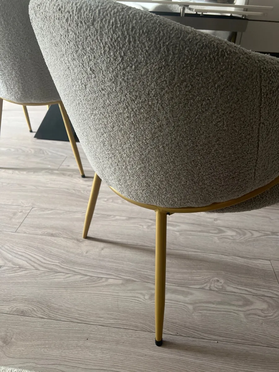 Dinning Chairs made of sheep wool grey colour - Image 4