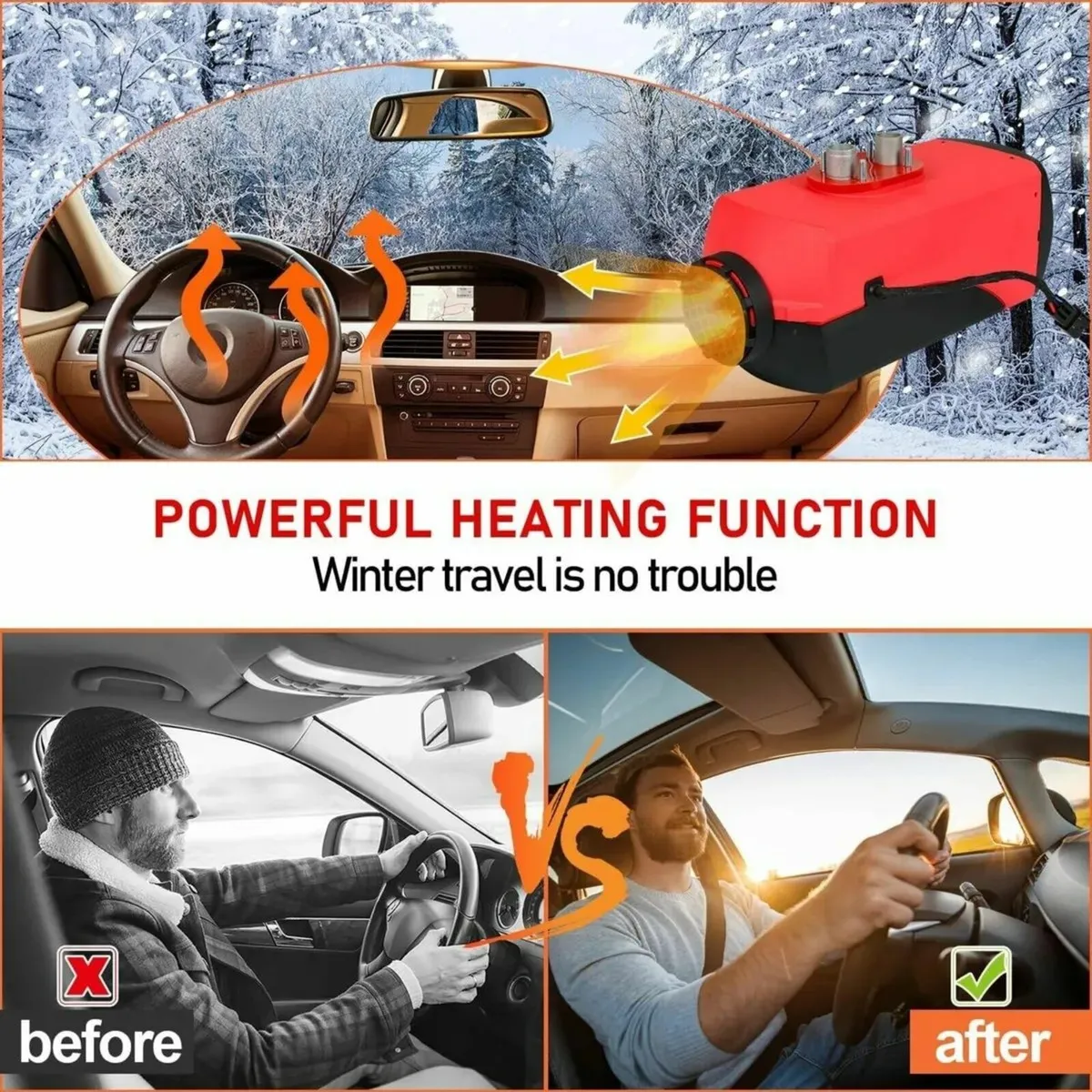 Diesel  Air Heater 3/8kW Remote LCD Compact Unit - Image 4