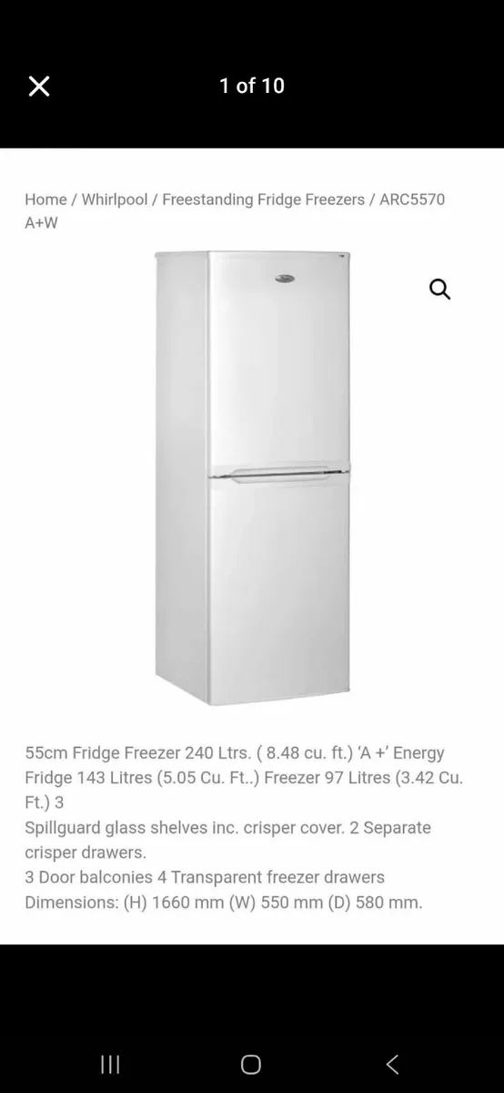 Whirlpool fridge freezer - Image 1