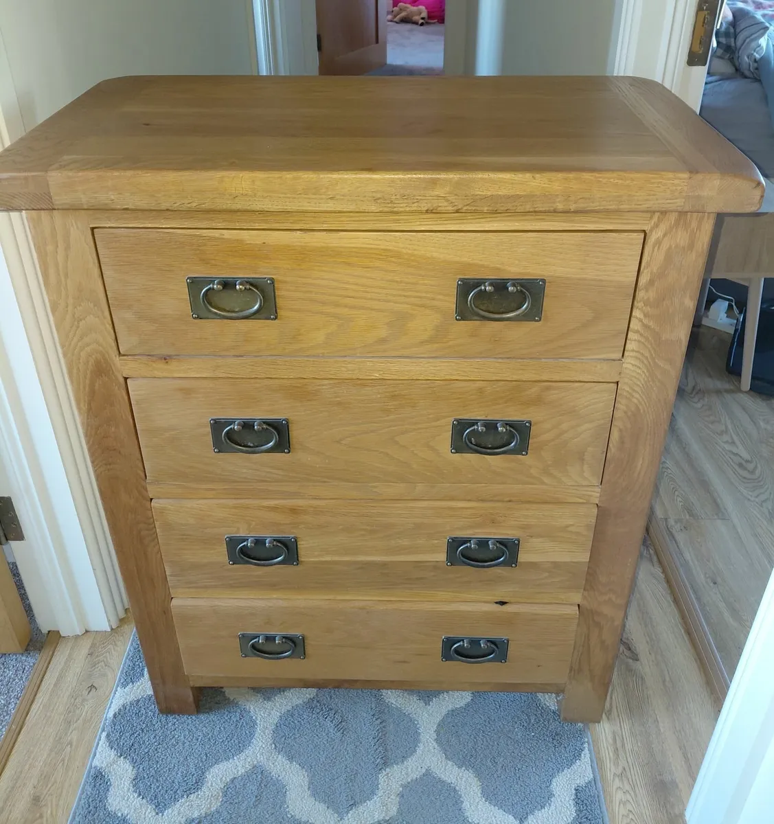 Solid Oak Chest of Drawers - Image 2