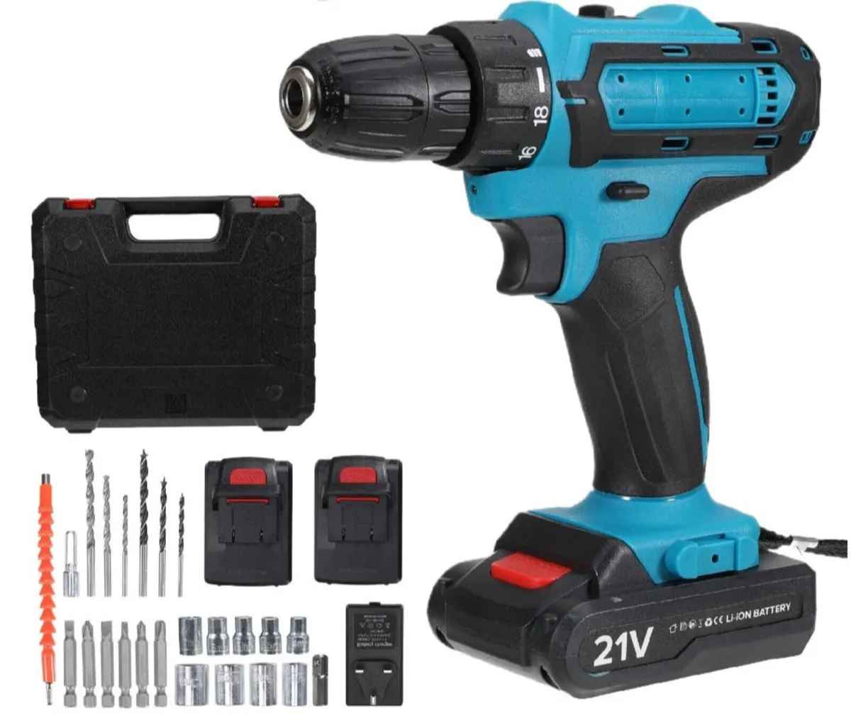 NEW 21V Cordless Drill Combi Screwdriver 2xbattery - Image 2