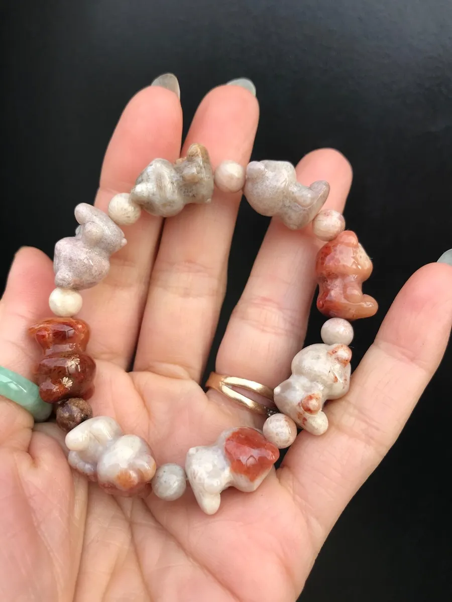 Natural fossil coral bracelet - Image 2