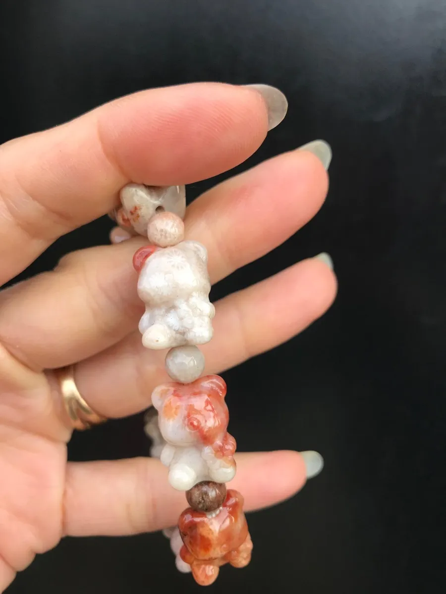 Natural fossil coral bracelet - Image 4