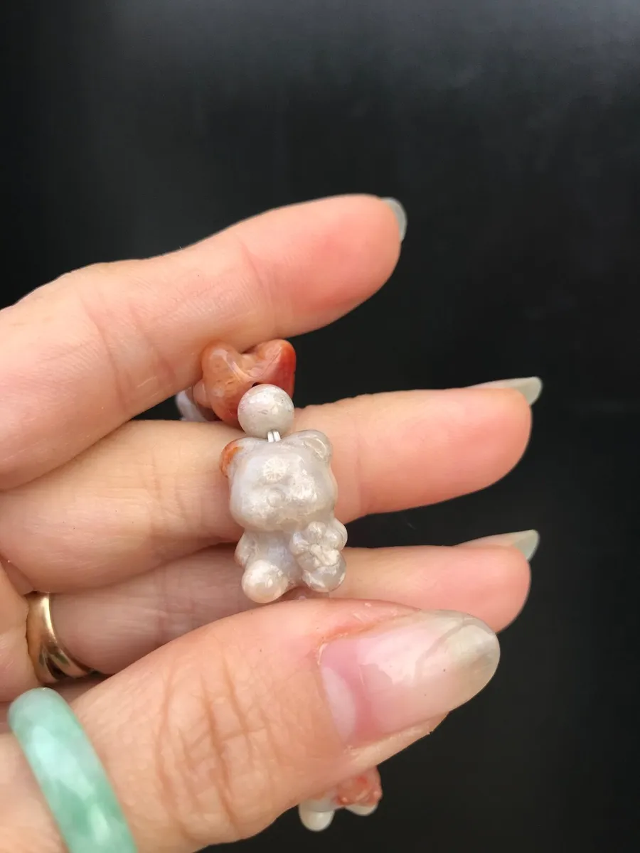 Natural fossil coral bracelet - Image 1