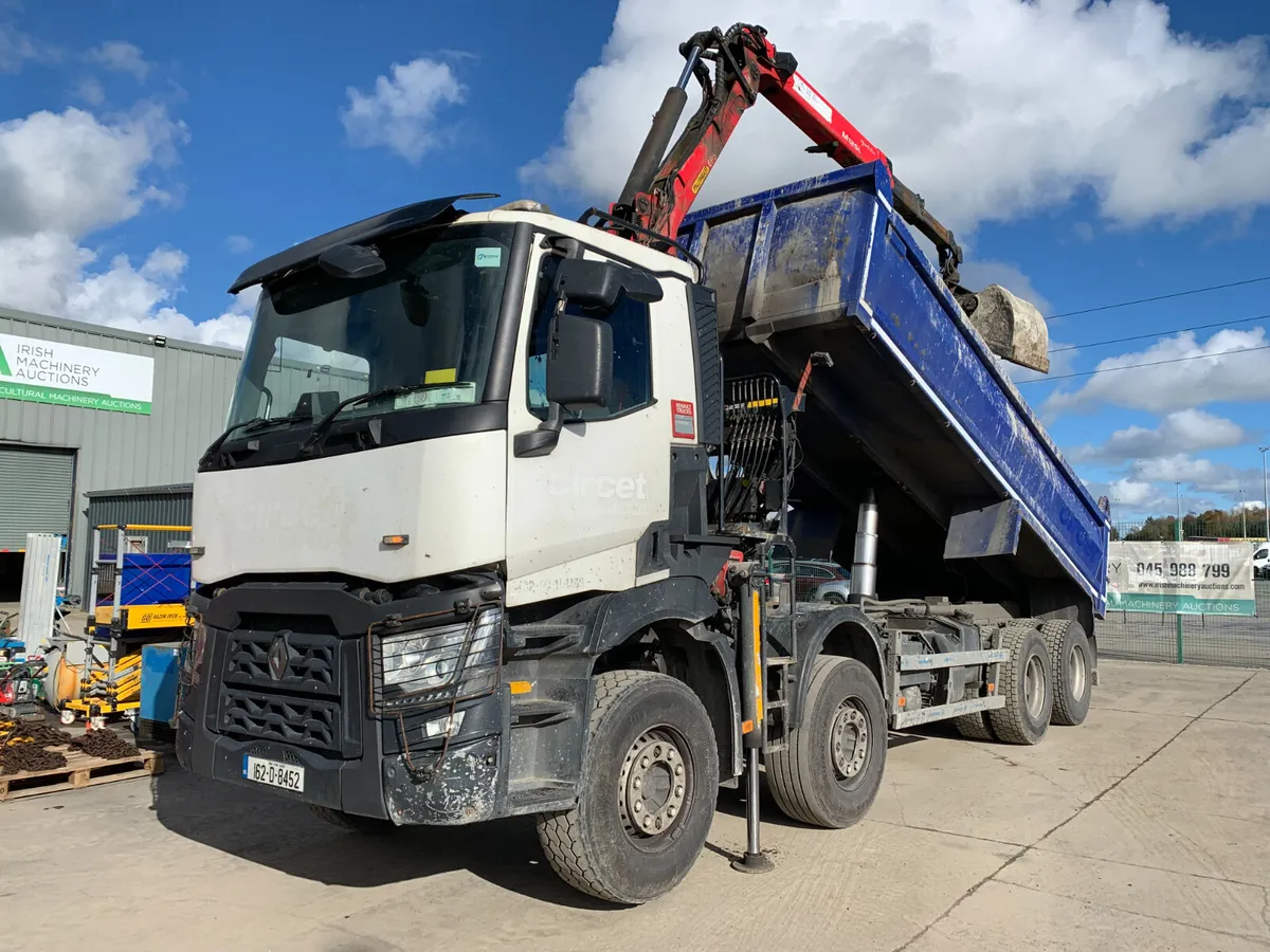 2016 RENAULT KERAX 430 8X4 GRAB TRUCK FOR AUCTION - Image 1