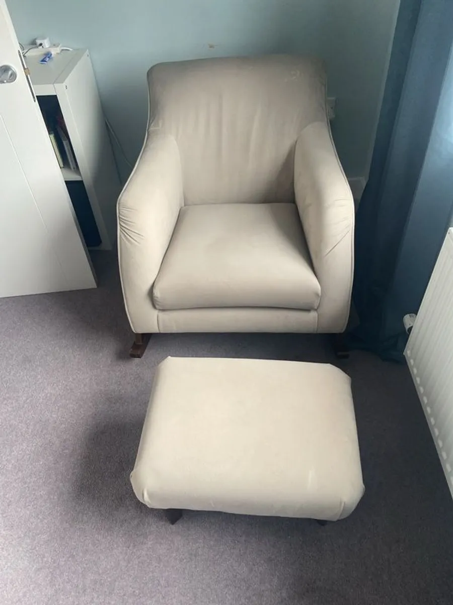 Mamas and Papas Nursing and Rocking Chair & Footstool - Image 1