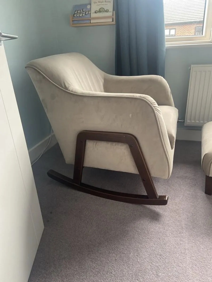 Mamas and Papas Nursing and Rocking Chair & Footstool - Image 2