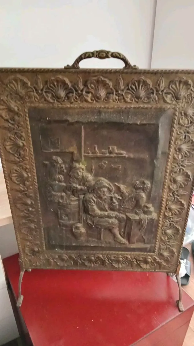 Brass fire screen - Image 1