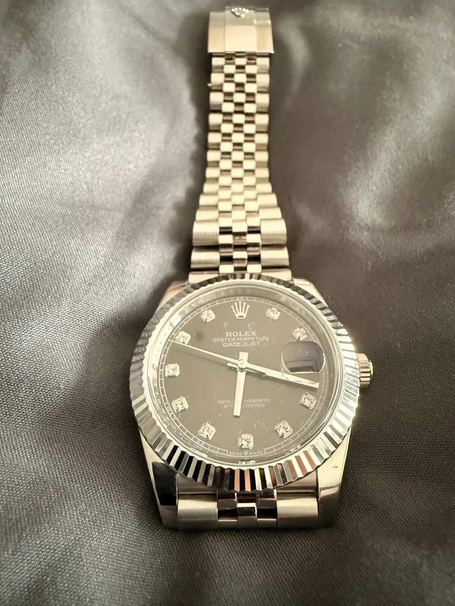 Rolex 41 date just Oyster Steel Diamond Bezel - Image 2