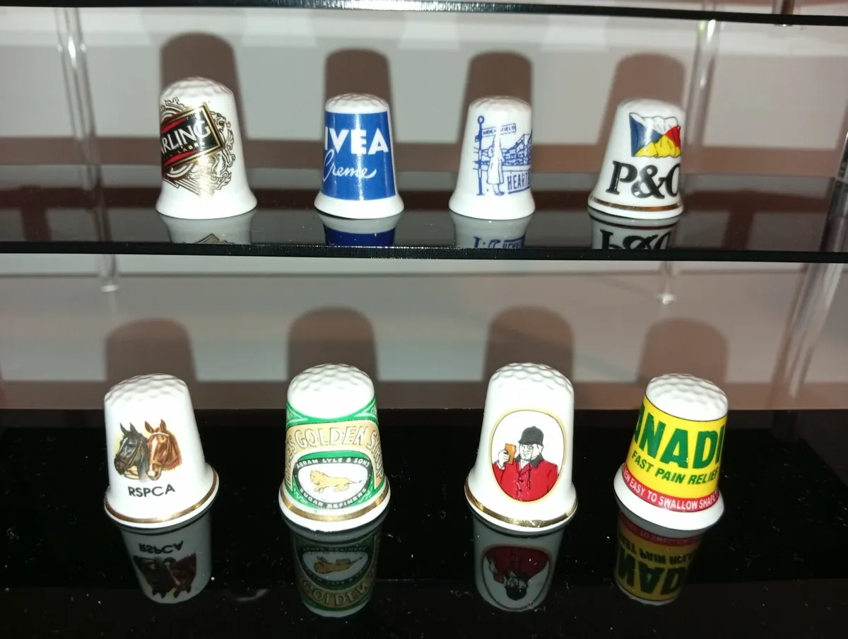 Collection of Rare Souvenir Thimbles Heartbeat etc