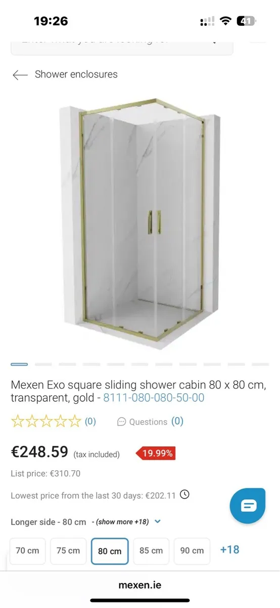 Shower Enclosure and 2no Shower Trays