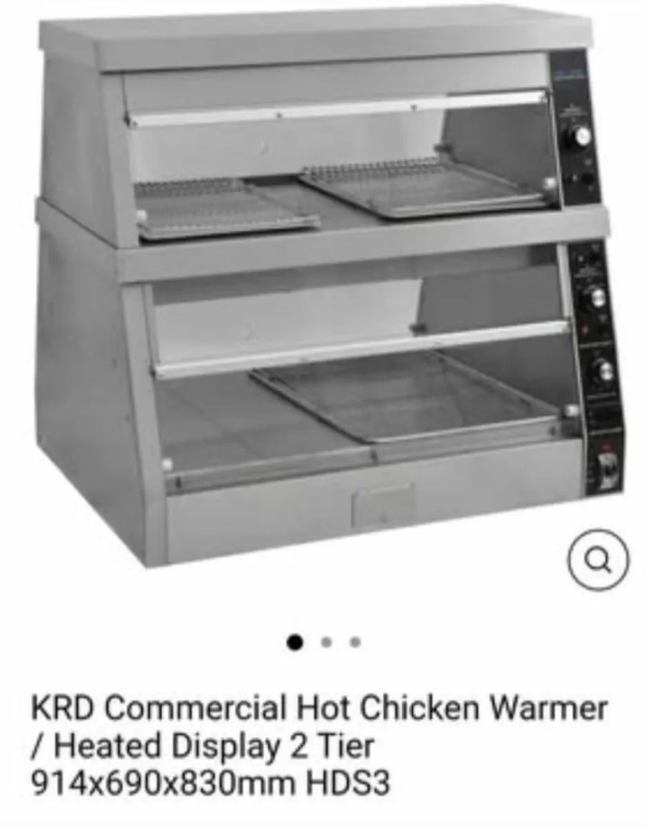 KRD commercial hot chicken warmer/heated display