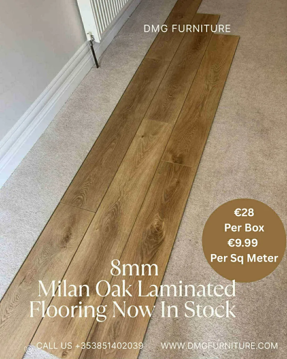 New 8mm Paris Beige Laminated Click Flooring - Image 2
