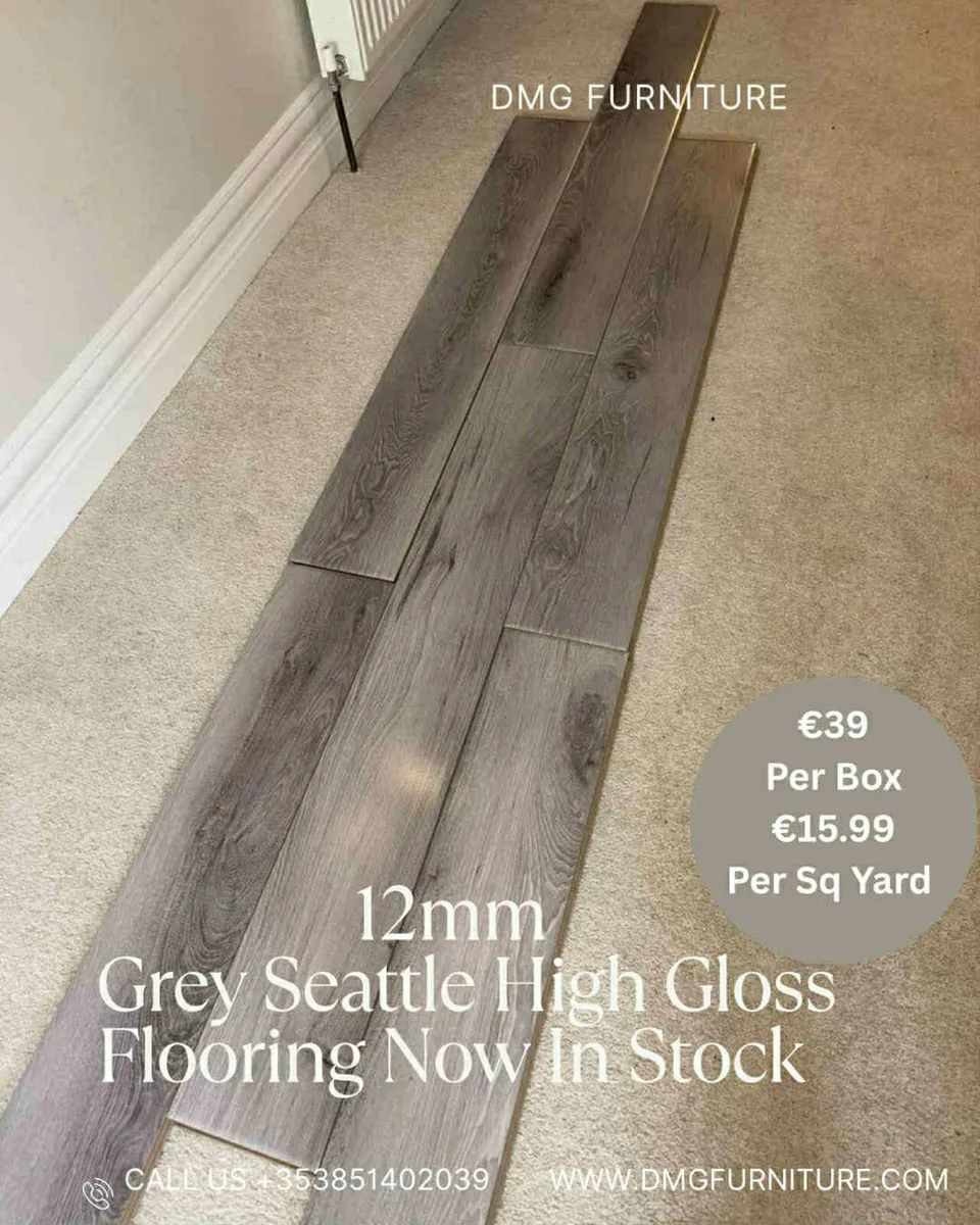 New 8mm Miami Grey Laminated Click Flooring - Image 4