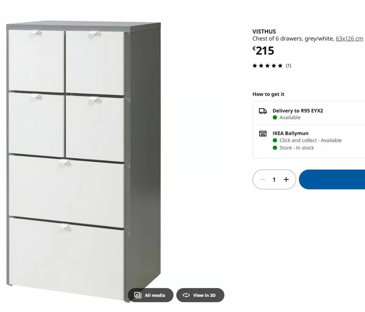 Chest of Drawers (Ikea Visthus) - Image 2