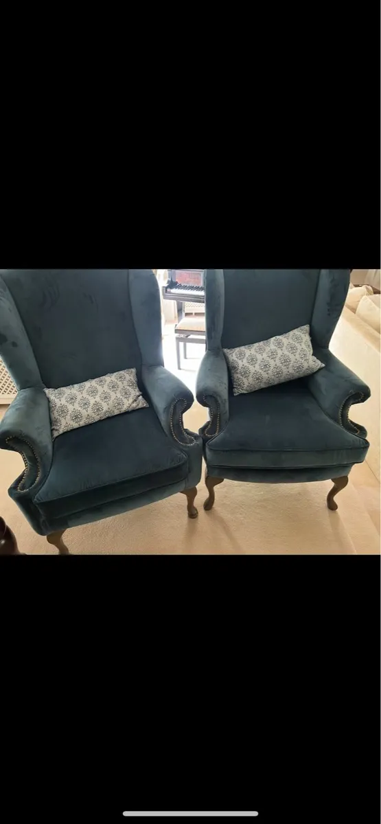 2 doylestown upholstered chairs - Image 1