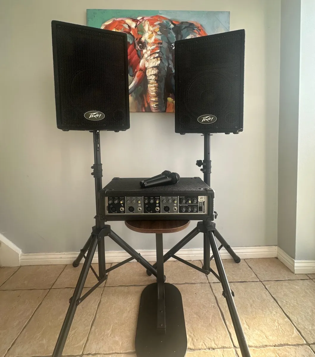 Peavey PA System - Speakers, Desk and Microphones - Image 1