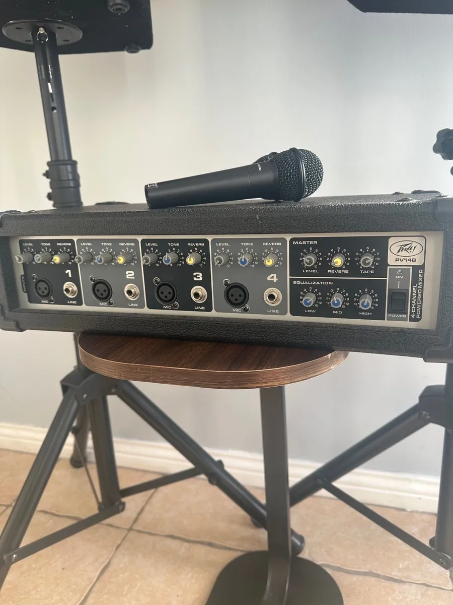 Peavey PA System - Speakers, Desk and Microphones - Image 2