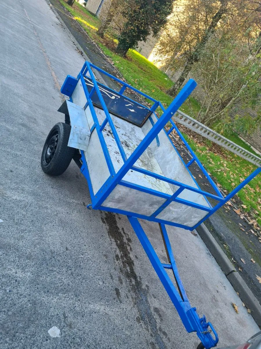All steel cartrailer  6 long by 4 wide in good con - Image 1