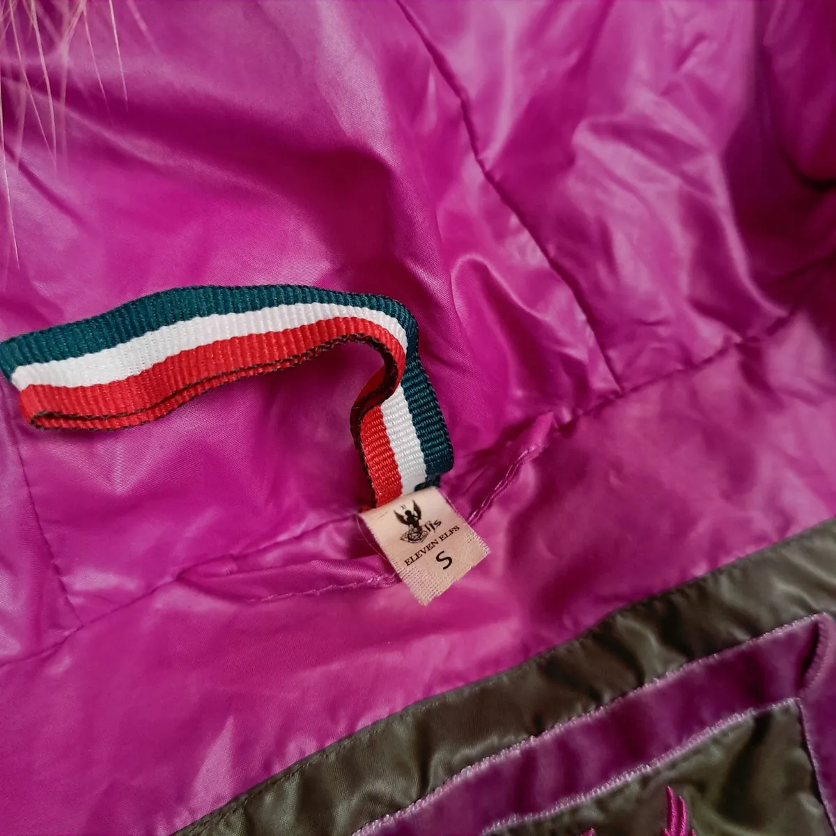 Eleven Elfs Khaki Green Puffer Down Jacket Size S - Image 2