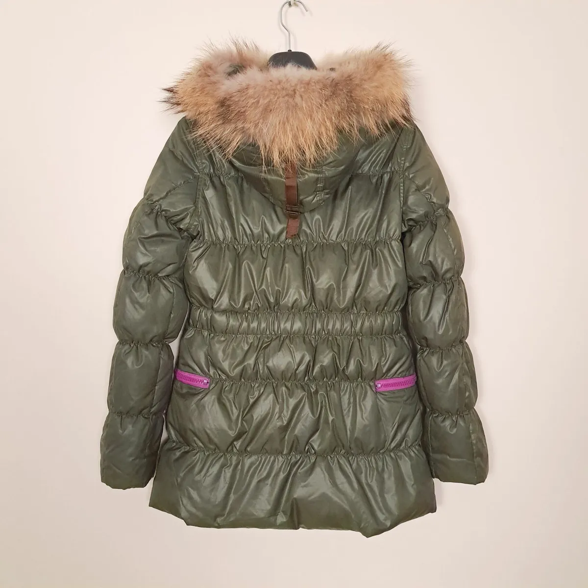 Eleven Elfs Khaki Green Puffer Down Jacket Size S - Image 4