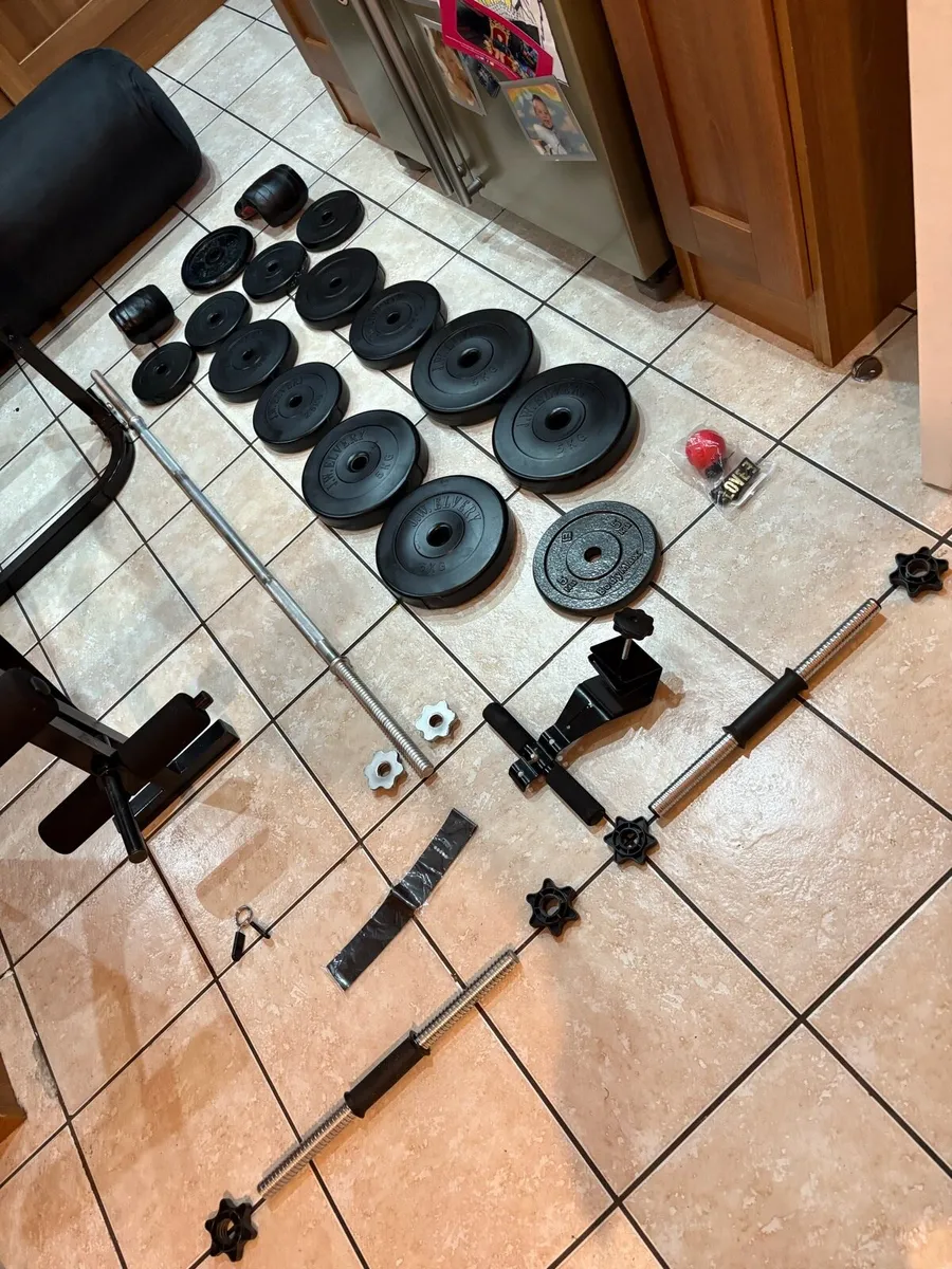 WEIGHT BENCH, HEAVY BOX BAG, WEIGHTS, BARS + MORE! - Image 2