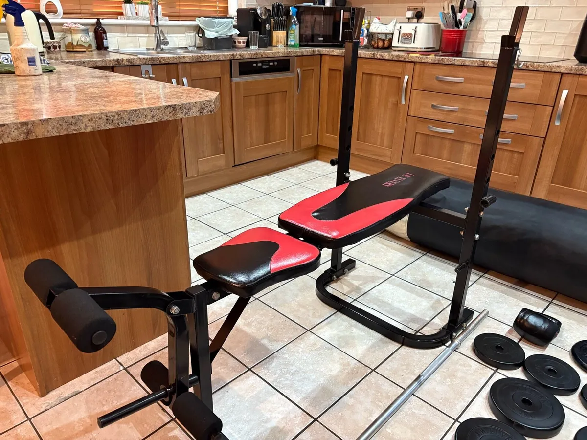 WEIGHT BENCH, HEAVY BOX BAG, WEIGHTS, BARS + MORE! - Image 3