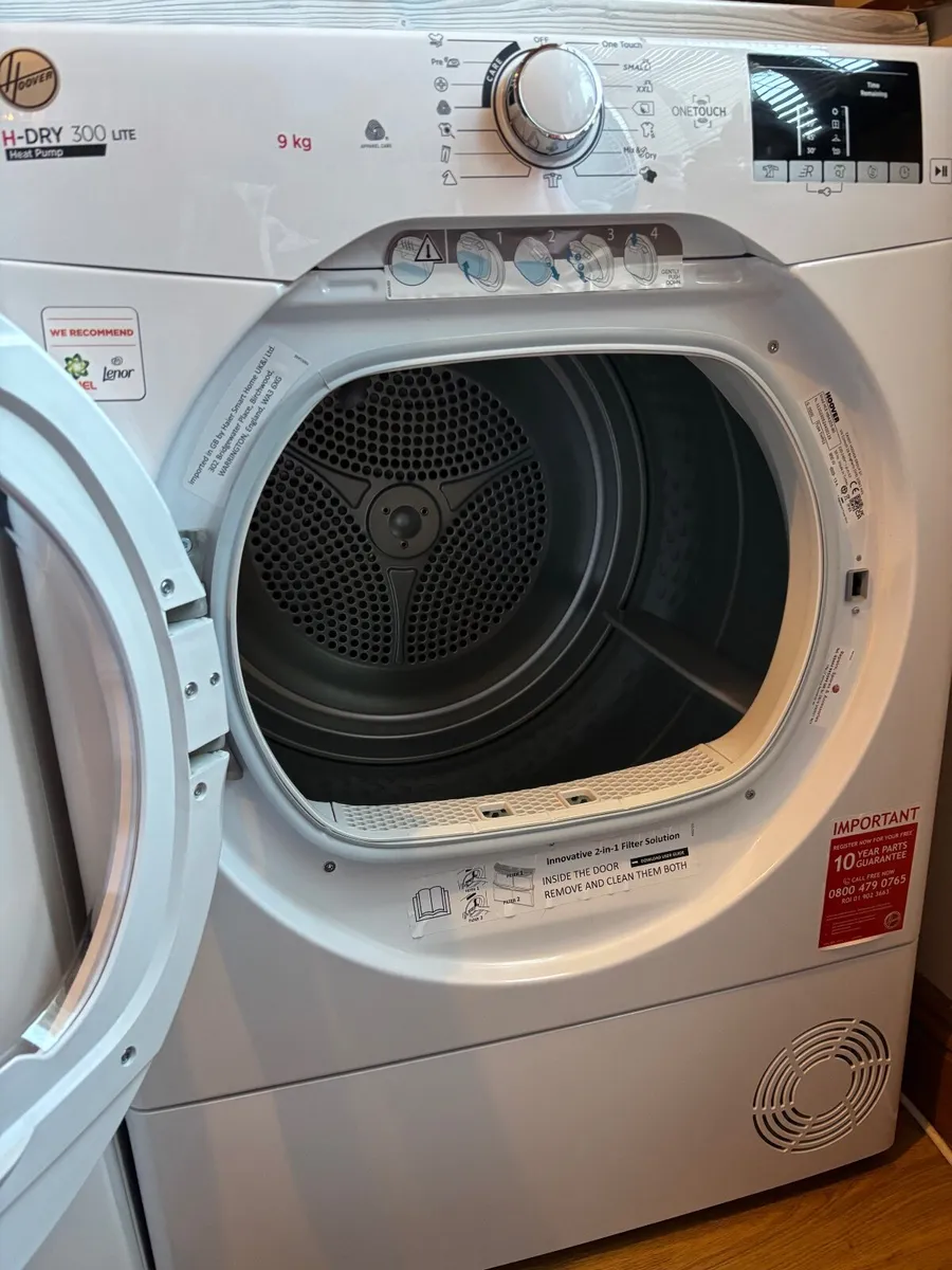 6 month old Hoover Heat Pump Condenser Tumble Drye - Image 3