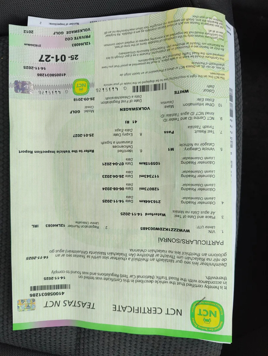 Volkswagen Golf 2012 new nct - Image 3