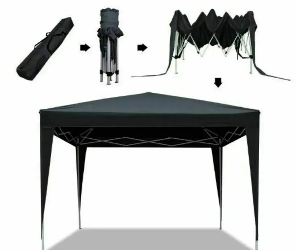 3x3m Gazebo Pop-Up Tent Waterproof Marquee - Image 4