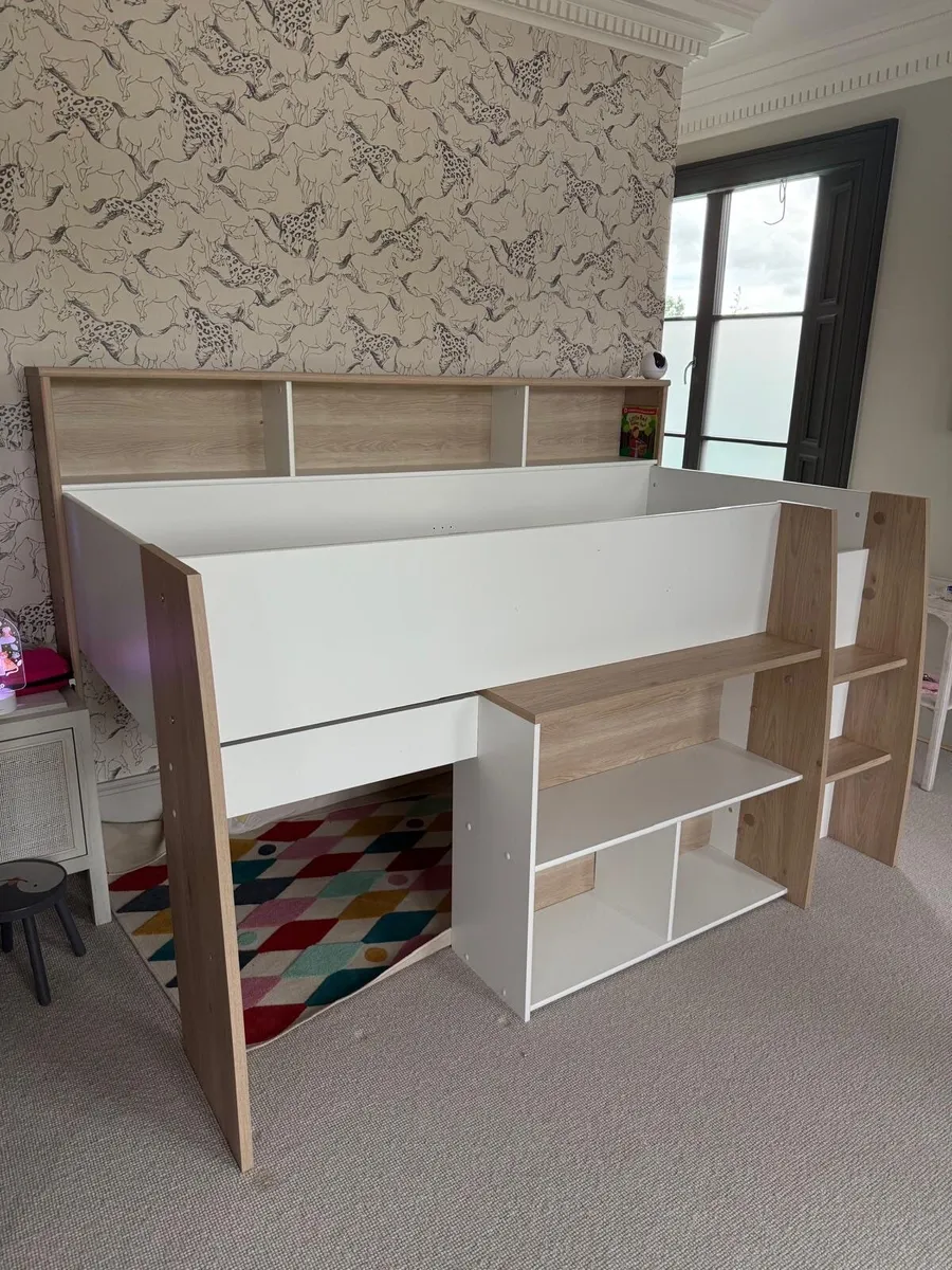 Kids Mid Sleeper Bunk with Desk - Image 3
