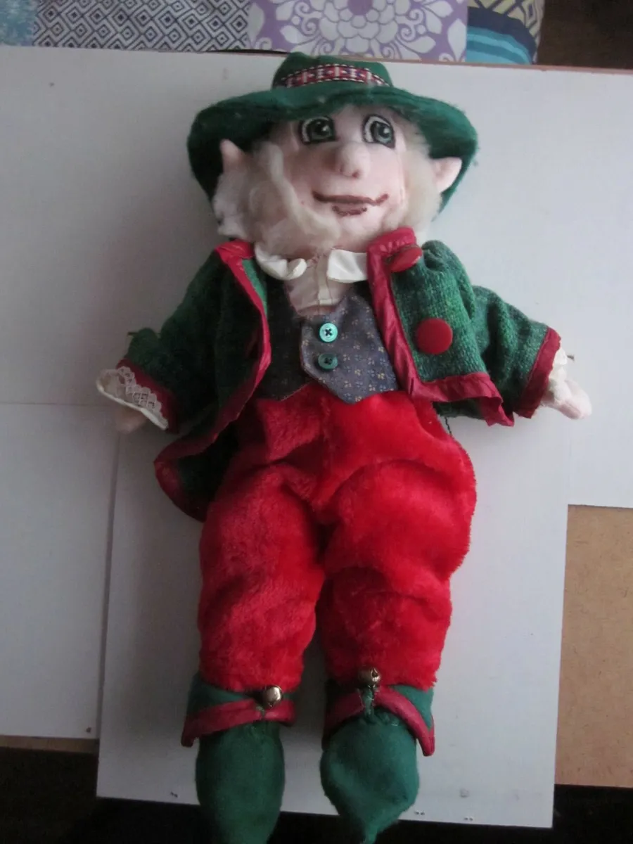 Christmas Elf OOAK Handmade Cloth Art Dolls - Image 2
