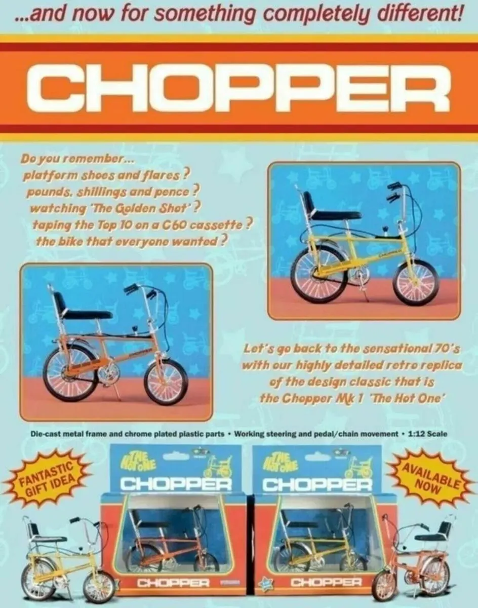 Chopper MK1, Bicycle 1/12 Scale. Free Post - Image 3