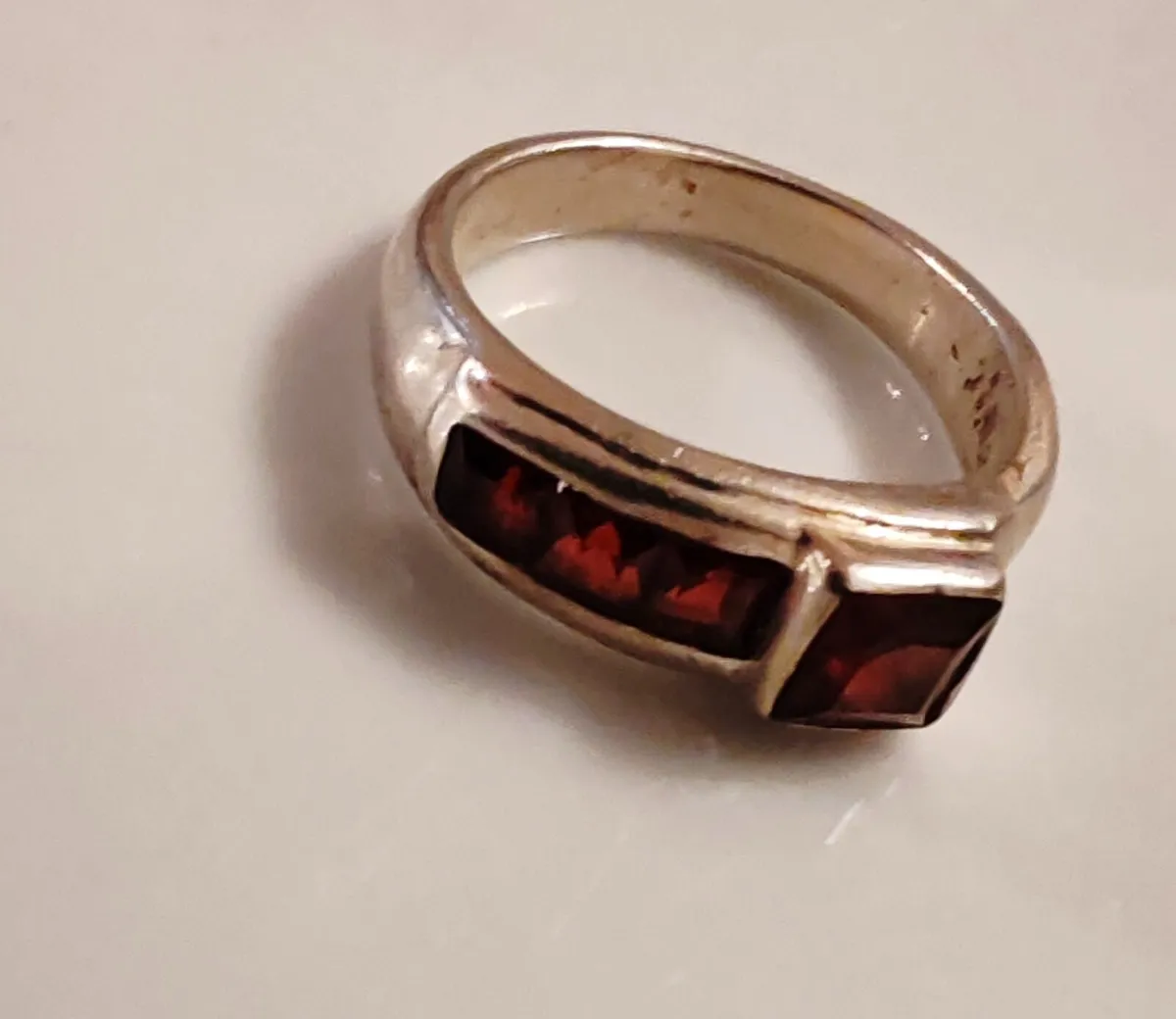 Retro sterling silver ring - Image 1