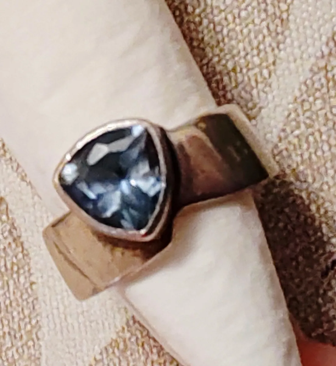 Retro sterling silver ring - Image 1
