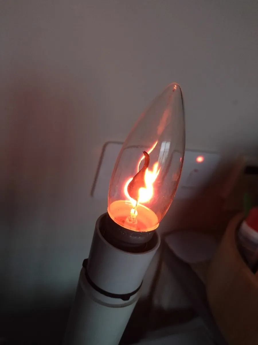 Large Christmas wooden log electric candle - Image 3