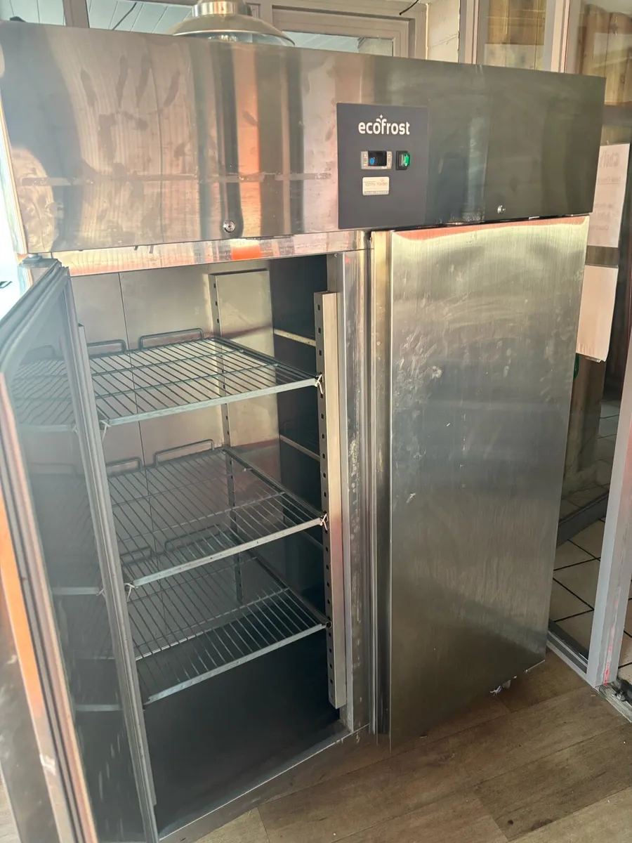 Fridges, stainless steel table, fryer, sink - Image 1