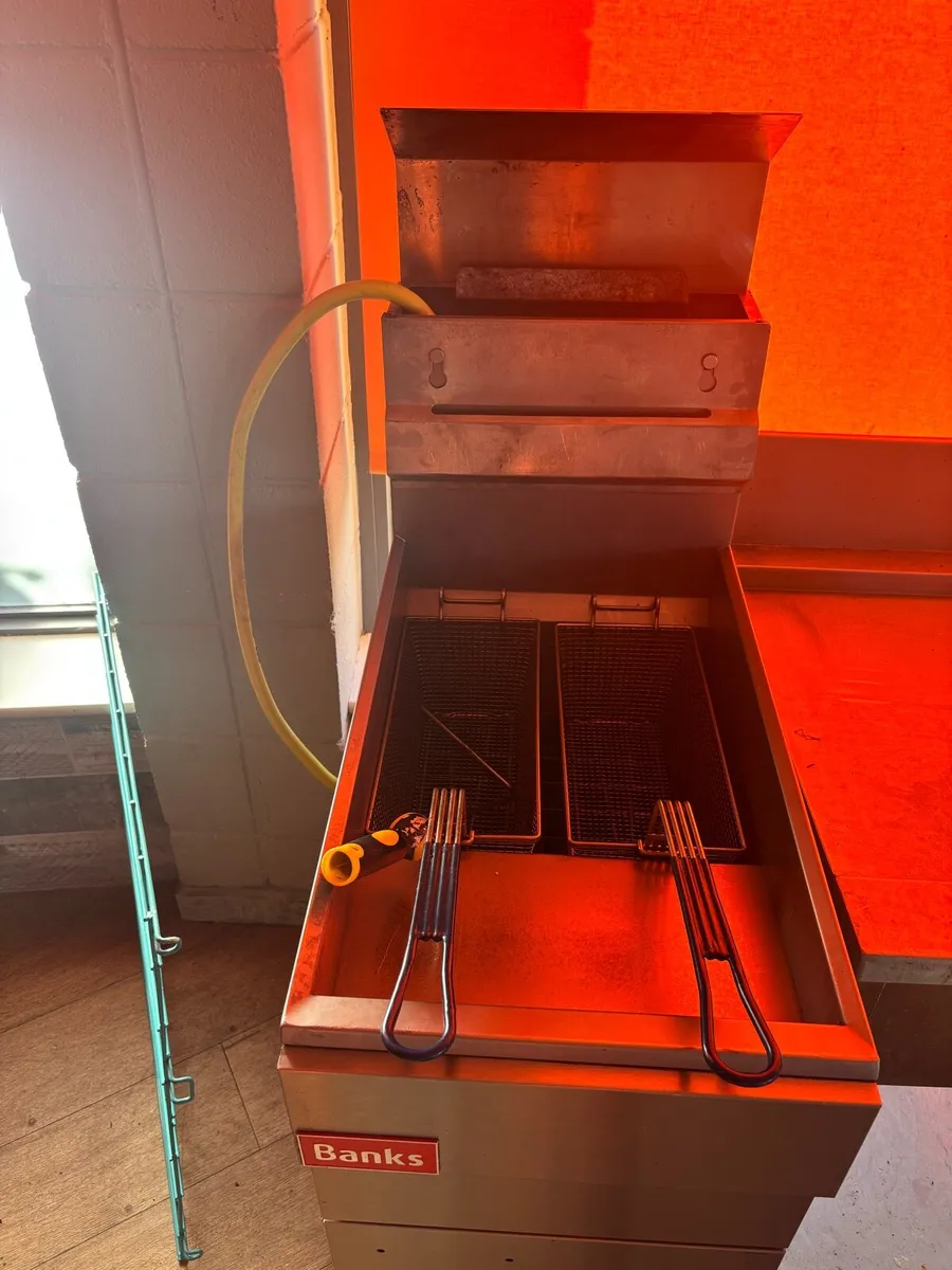 Fridges, stainless steel table, fryer, sink - Image 3
