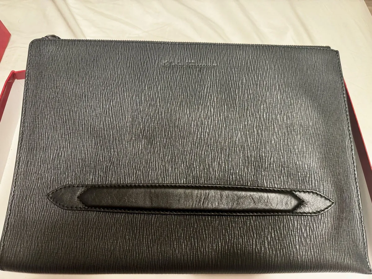 Salvatore Ferragamo Black Leather Portfolio - Image 3