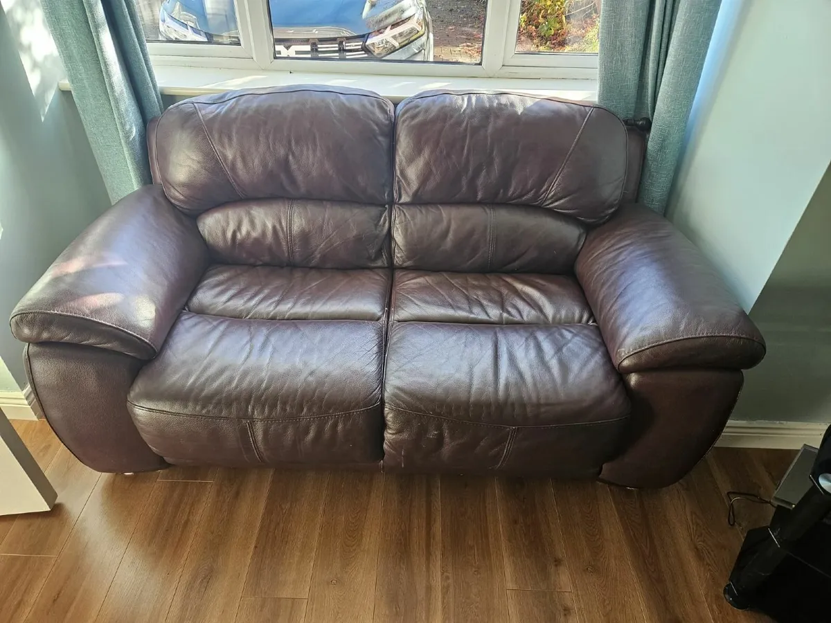 3 piece leather suite - Image 3