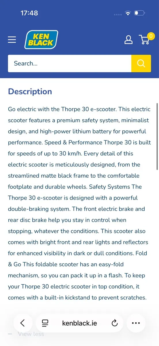 Thorpe 30 Electric Scooter - Image 3