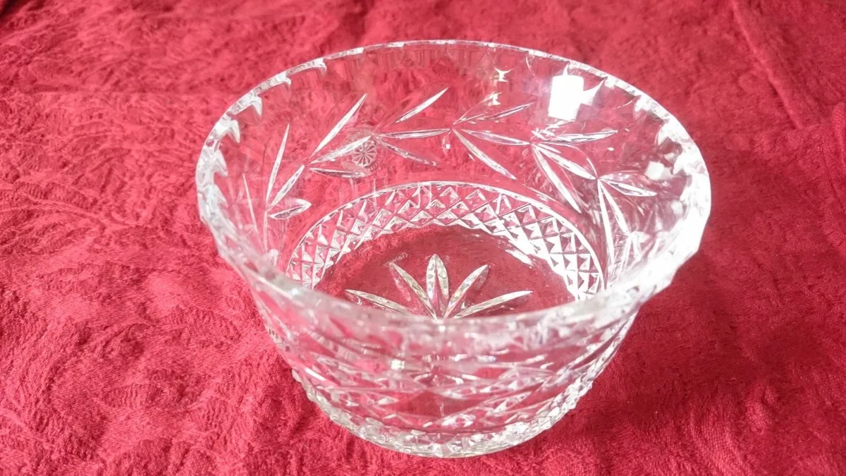 Galway Cut Crystal Bowl With Stamp And Label - Image 2