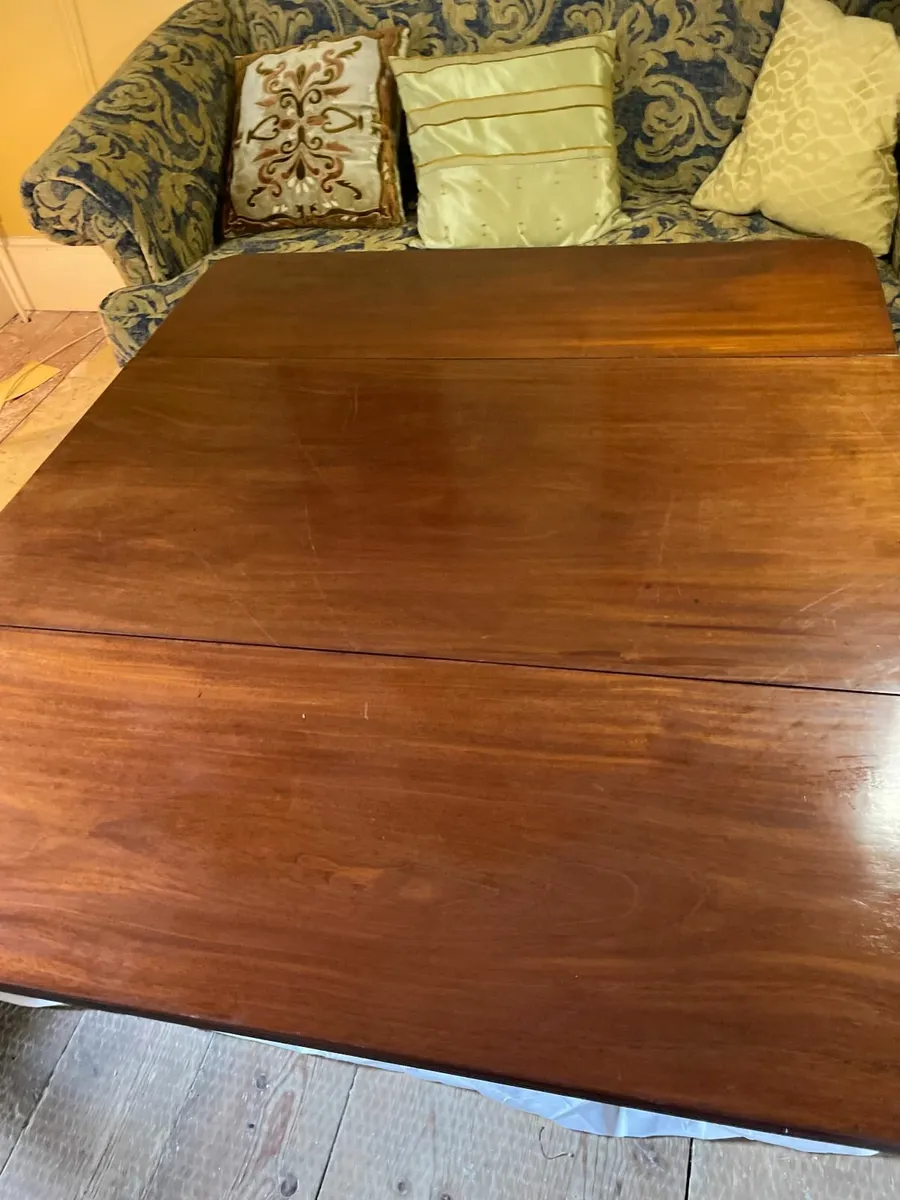 Vintage Pedestal Drop-Leaf Table (Scratched) - Image 1