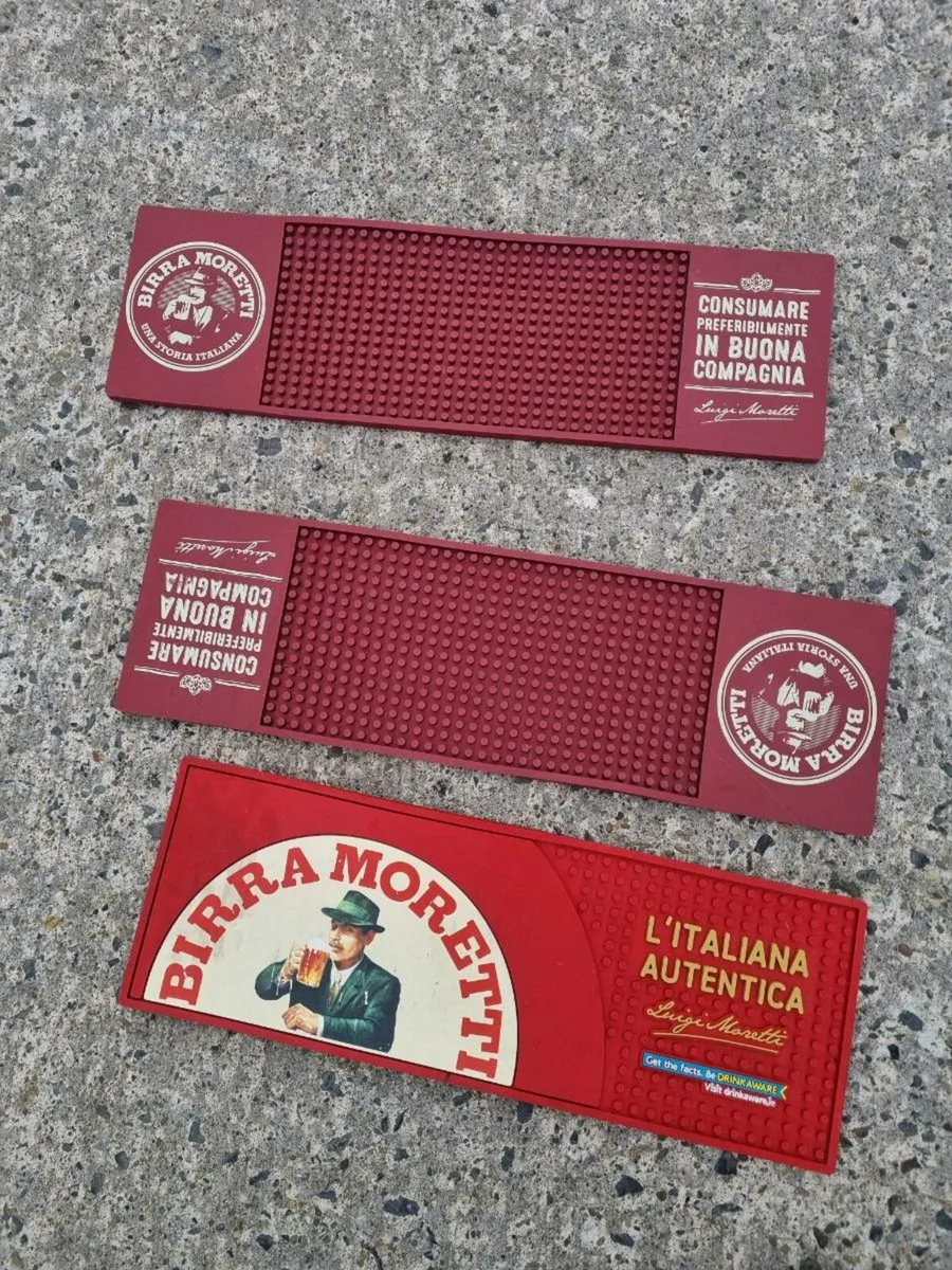 3 old original rubber bear mats collection in Lime