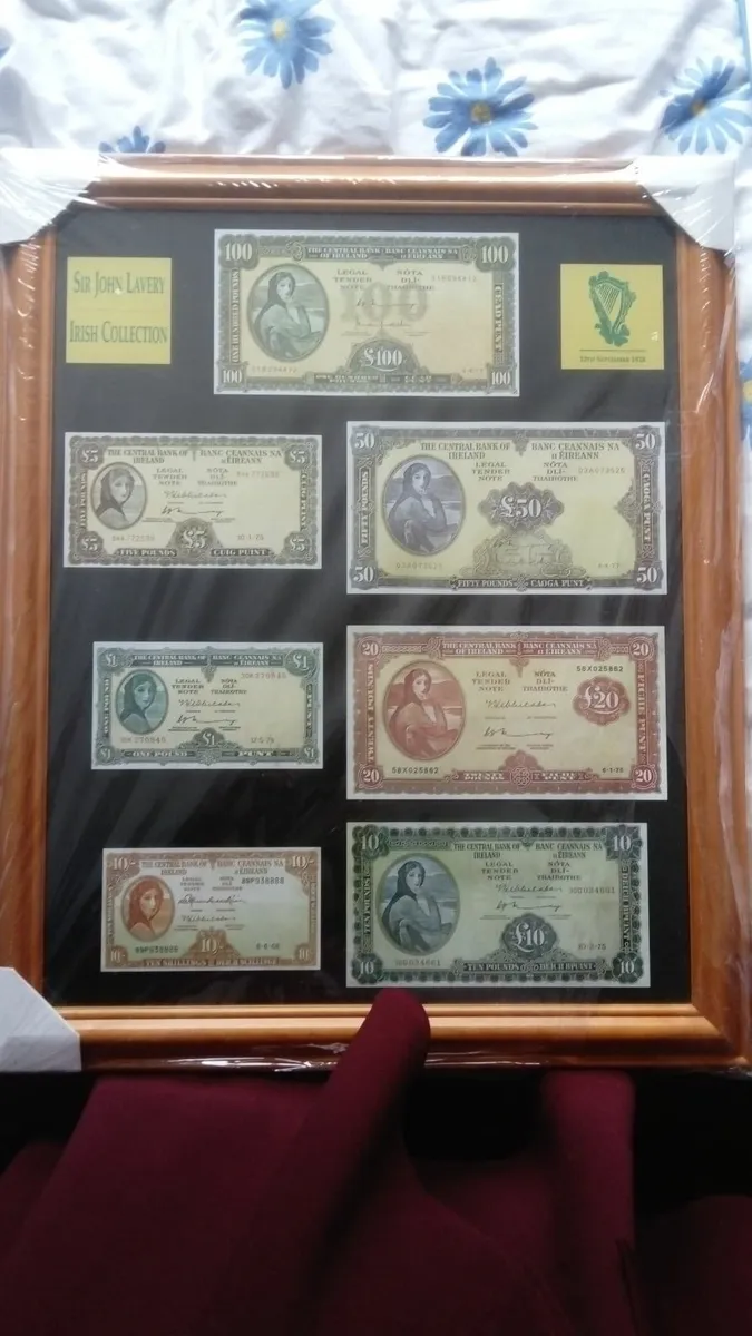 Framed old money print