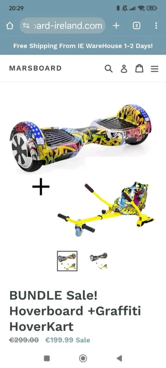 Hoverboard and cart