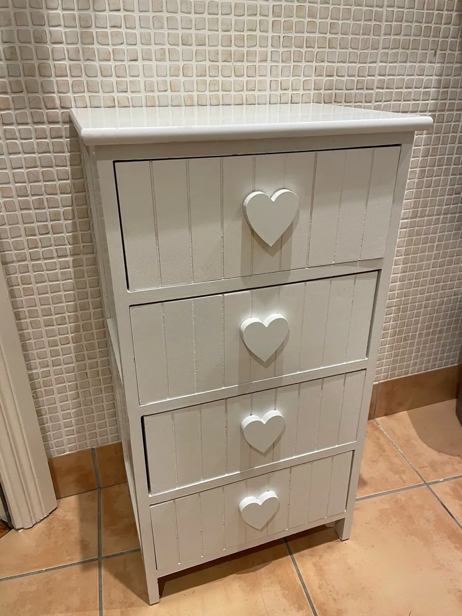 White Wooden 4-Drawer Chest - Image 2