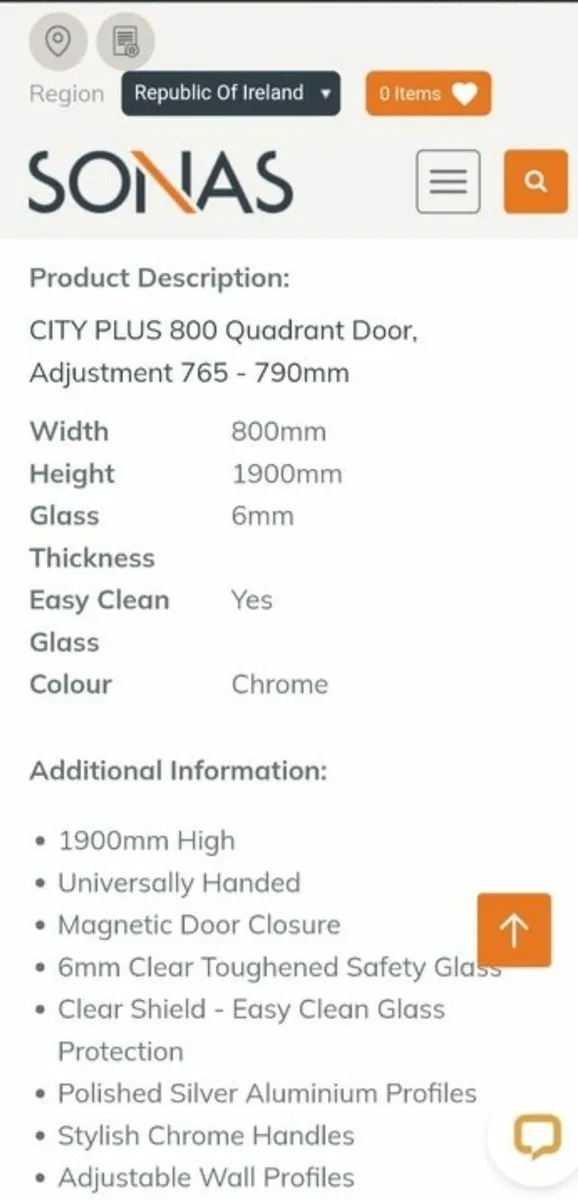 Sonas City Plus Quadrant Two Door 800 | CTP001 - Image 3