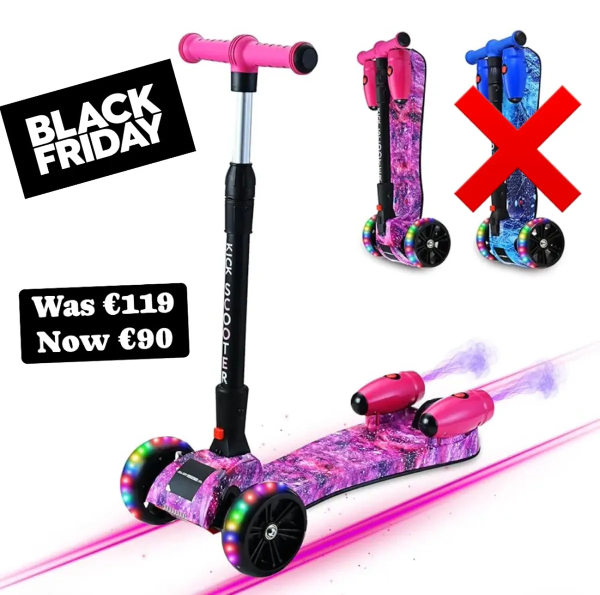 Free Delivery - Vapour Push Scooters Black Friday