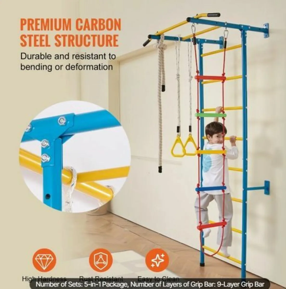 Swedish Wall Ladder Wall Gym - Image 2